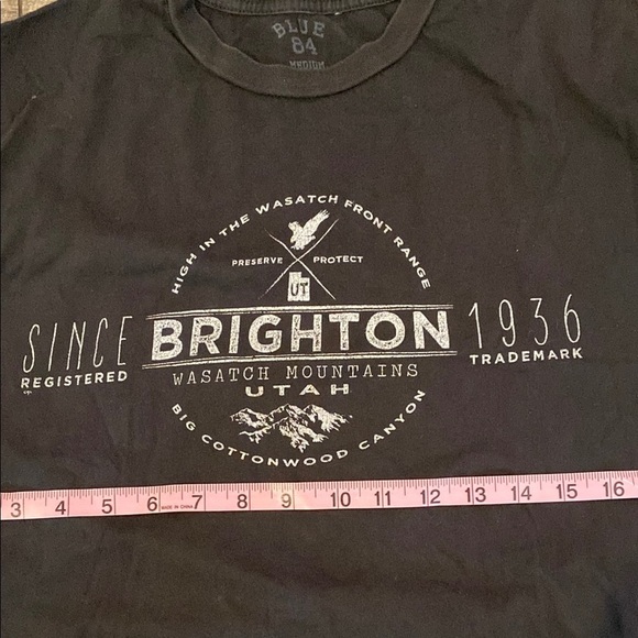 Brighton Black Short Sleeve Tee with Bold Chest Graphic - Picture 2 of 7